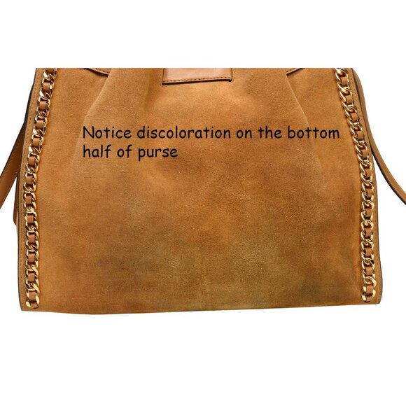 Michael Kors Mina Large Suede Chain Shoulder Bag (Fair Condition) - Picture 9 of 16